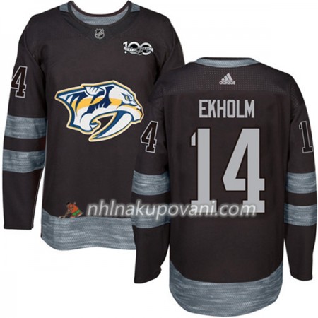 Nashville Predators Dresy Mattias Ekholm 14 1917-2017 100th Anniversary Adidas Černá Authentic - Pánské Nashville Predators Dresy Mattias Ekholm 14 1917-2017 100th Anniversary Adidas Černá Authentic - Pánské